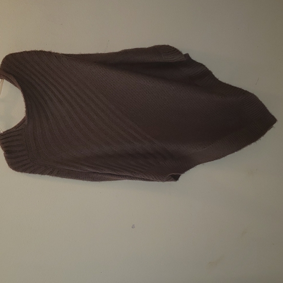 Christopher & Banks Poncho Taupe Gray /Tan OS - Picture 3 of 8